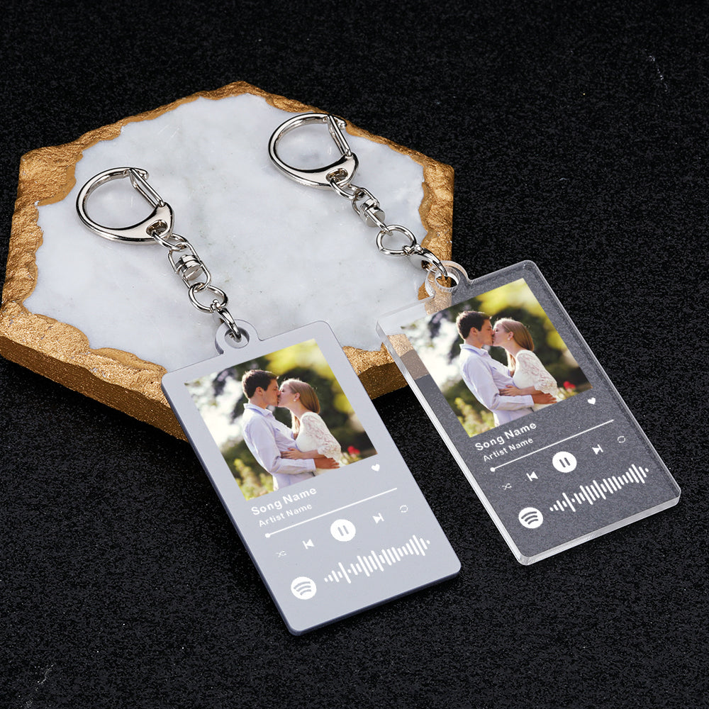 Personalized Keychain with Spotify Song Photo