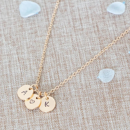 Personalized Three Circle Necklace With Initials