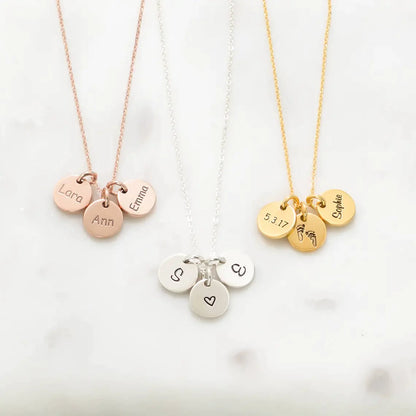 Personalized Three Circle Necklace With Initials