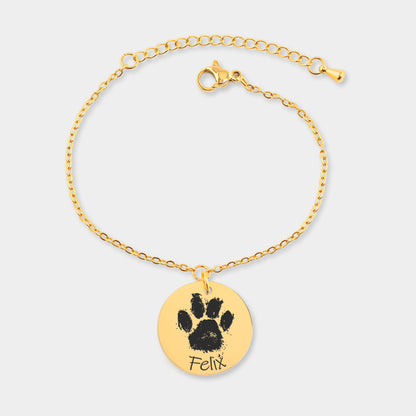 Bracelet Pet Paw gold