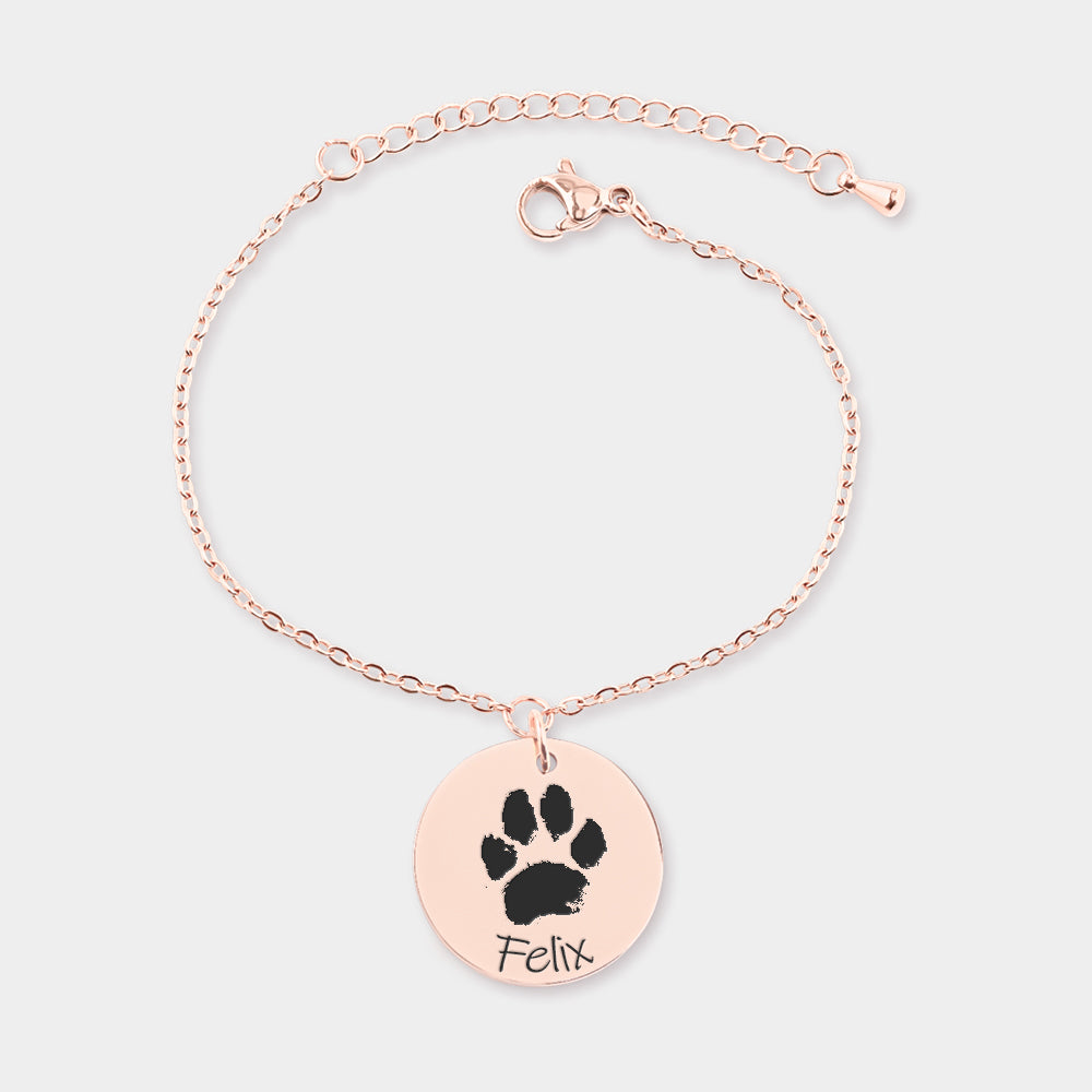 Bracelet Pet Paw rose