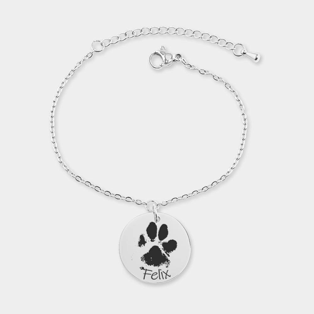 Bracelet Pet Paw silver