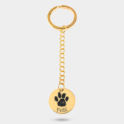 Keychain Pet Paw gold