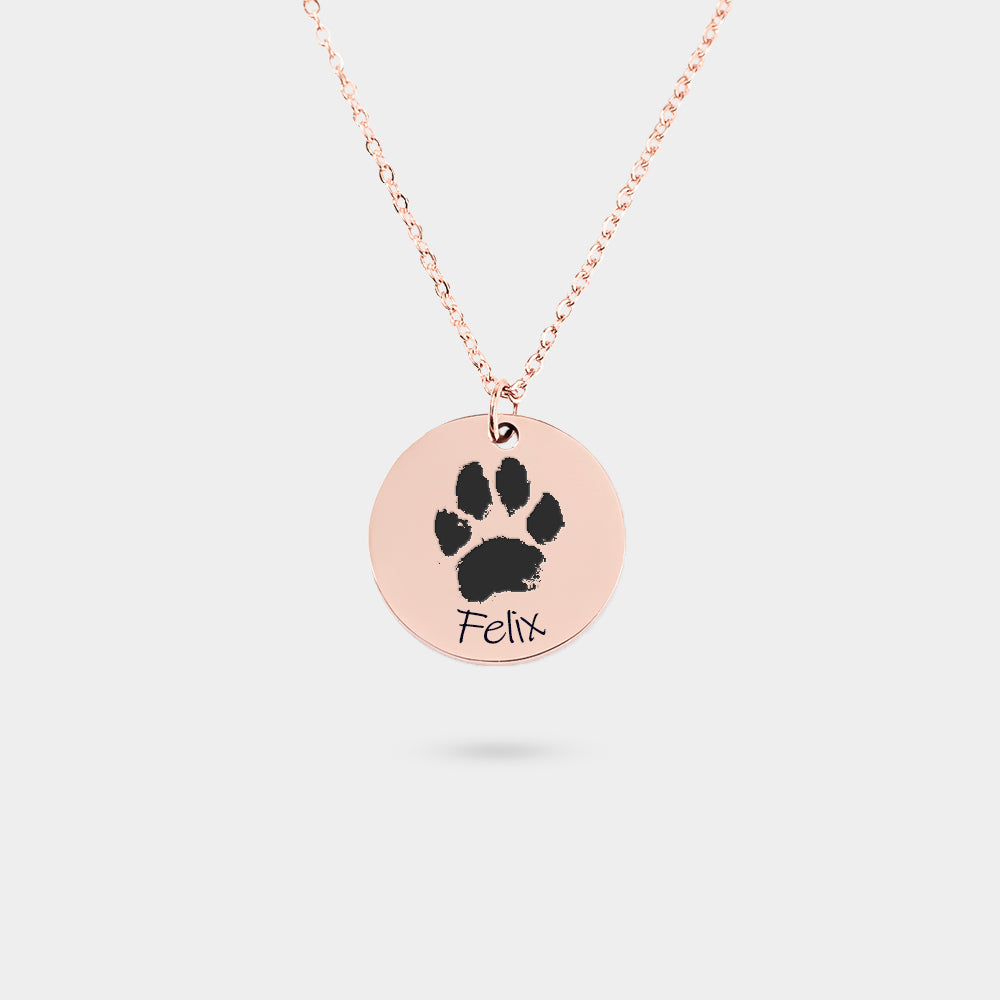 Necklace Pet Paw rose