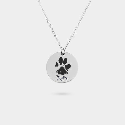 Necklace Pet Paw silver