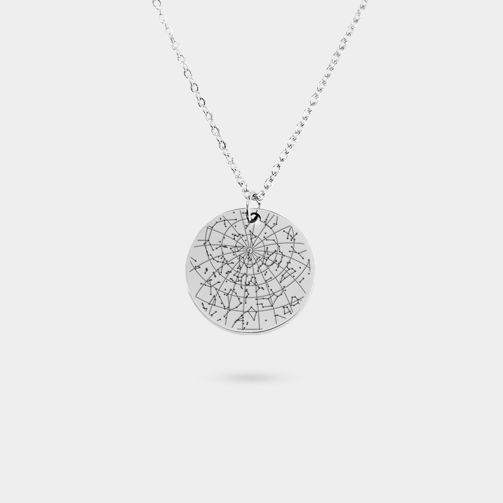 Necklace Star Map Silver