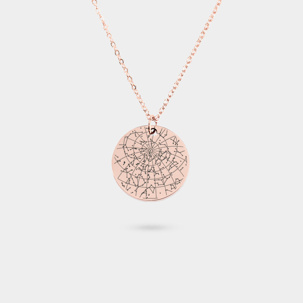 Necklace Star Map Rose Gold