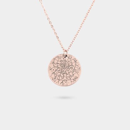 Necklace Star Map Rose Gold