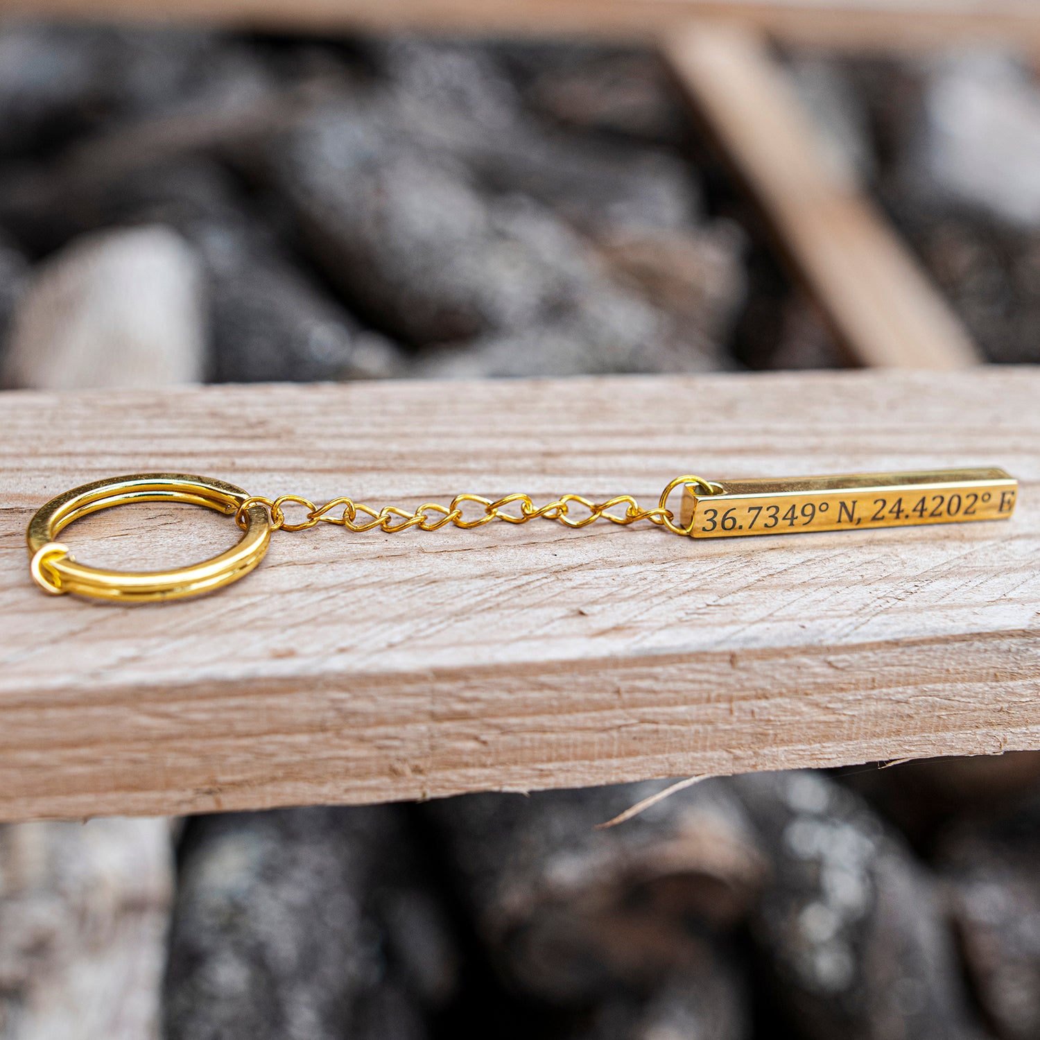 Personalized Keychain Coordinates