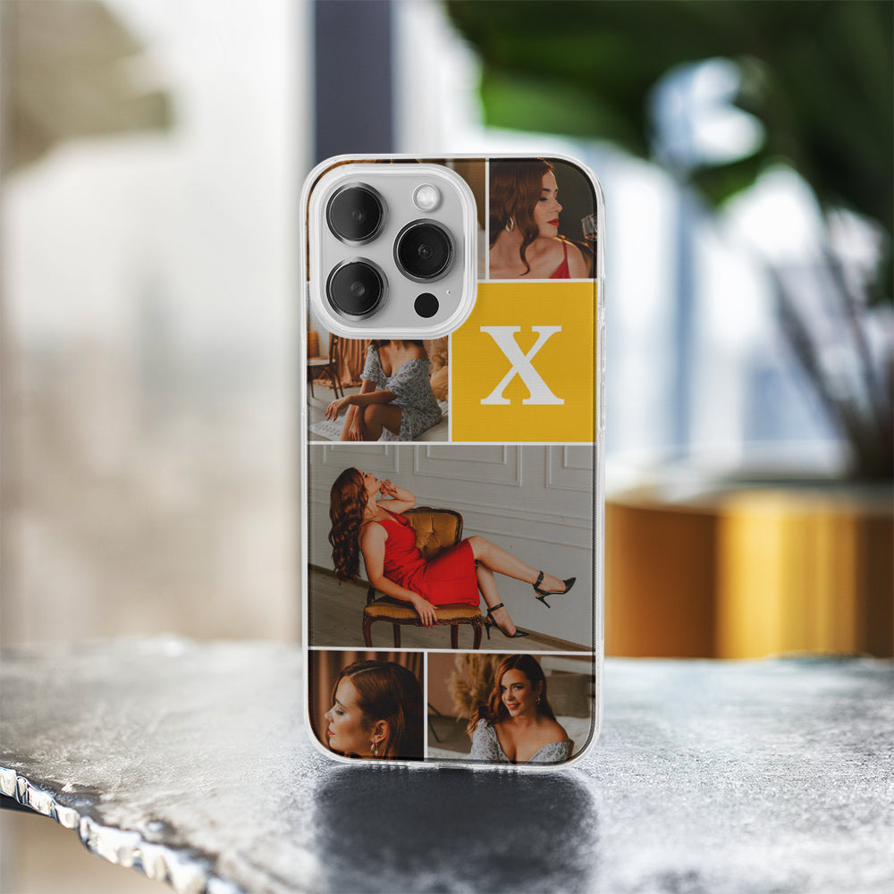 Create Personalized iPhone Case Photo Collage With Initials